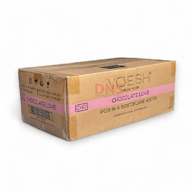 nail repair for ballet-VOESH Pedi In A Box Deluxe 4 Step | CHOCOLATE LOVE (Box of 50 Sets)