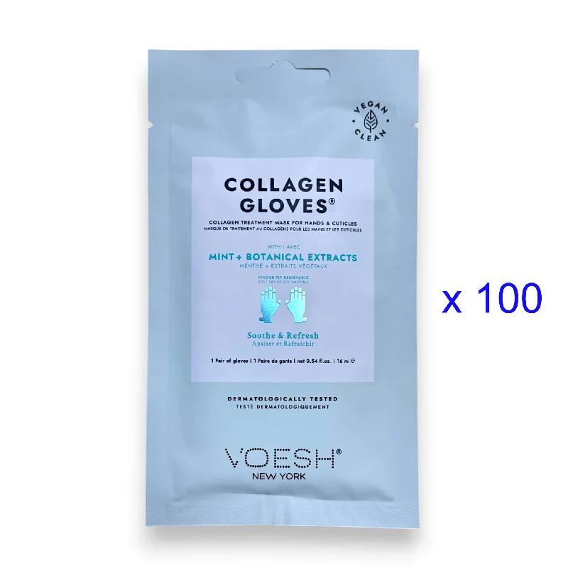 nail repair with nail repair guard-VOESH Collagen Gloves - Mint - Botanical Extracts (Pack of 100 Pairs)