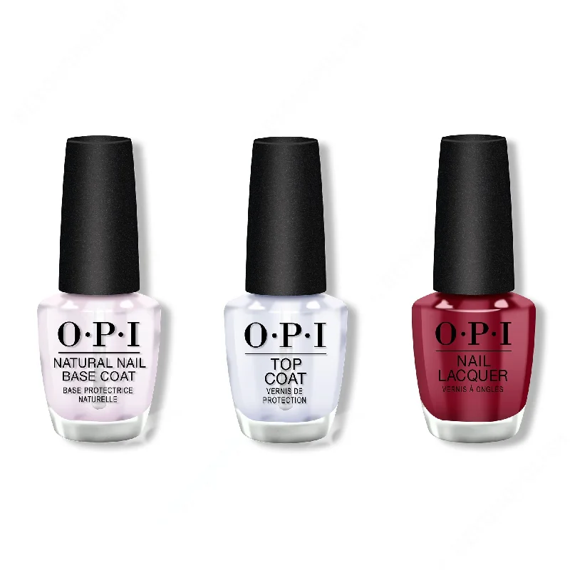 nail polish twilight shades-OPI - Nail Lacquer Combo - Base, Top & Amore at the Grand Canal 0.5 oz - #NLV29