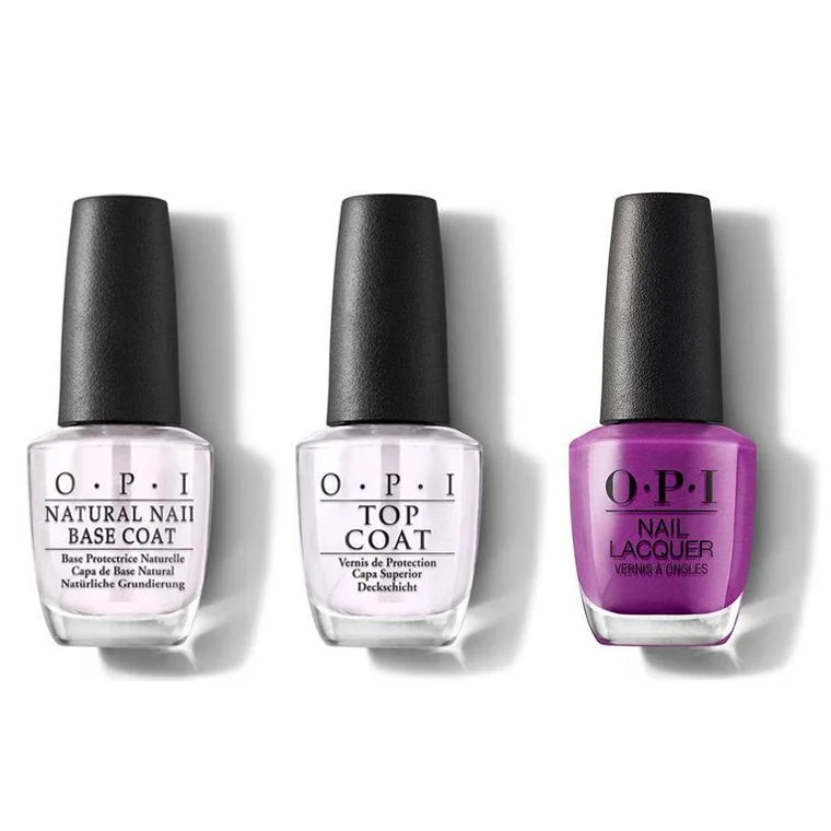 nail polish velvet texture-OPI - Nail Lacquer Combo - Base, Top & Positive Vibes Only 0.5 oz - #NLN73