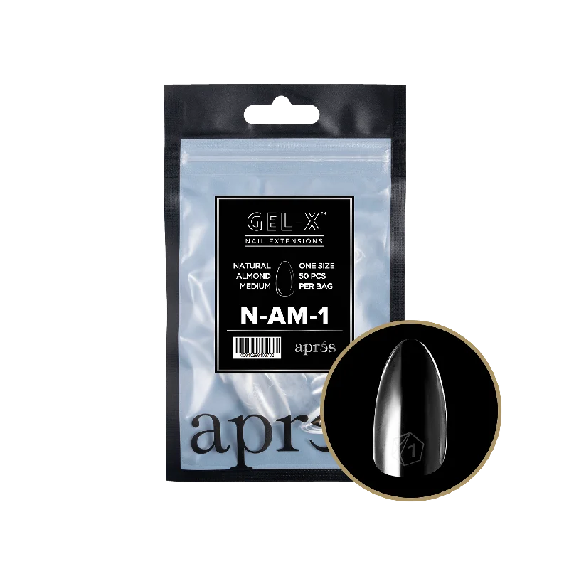 nail repair for windy weather-APRES TIP BAG - 3 - NATURAL ALMOND MEDIUM