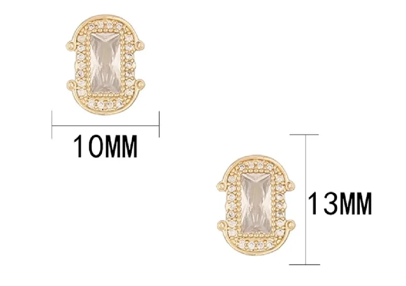 Nail rhinestone limited editions-Zirconia gold metal charm