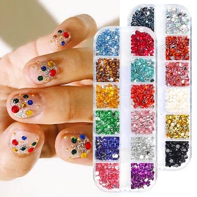 Nail rhinestone glamorous touch-Random Color Crystal Nail Art Rhinestones Decoration