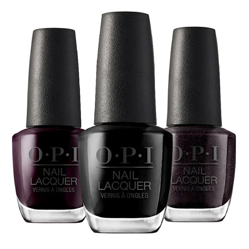 nail polish sapphire blue-OPI Nail Lacquer Nail Polish Classic Blacks 0.5oz