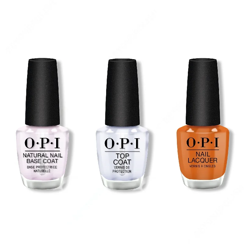 nail polish quick dry-OPI - Nail Lacquer Combo - Base, Top & Have Your Panettone And Eat it Too 0.5 oz - #NLMI02