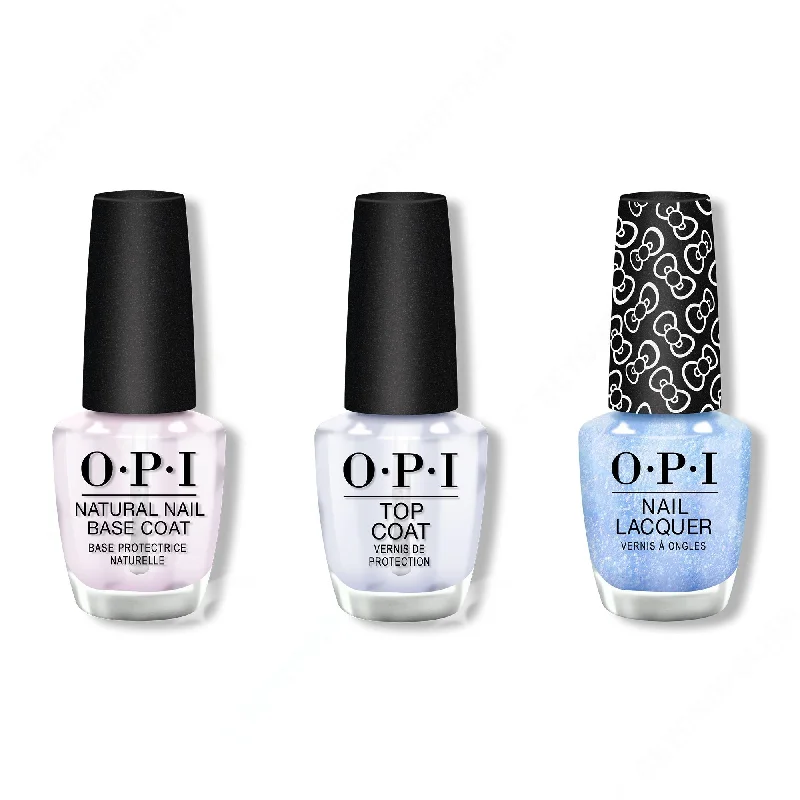 nail polish animal prints-OPI - Nail Lacquer Combo - Base, Top & Let's Love Sparkle 0.5 oz - #HRL08