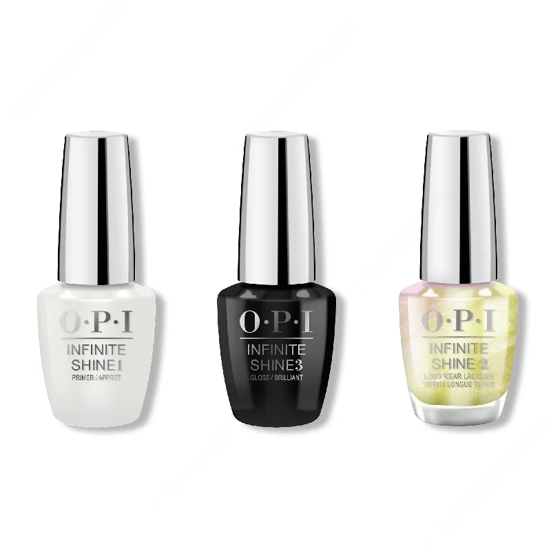 nail polish St Patrick’s-OPI - Infinite Shine Combo - Base, Top & Optical Illus-sun - #ISLSR2