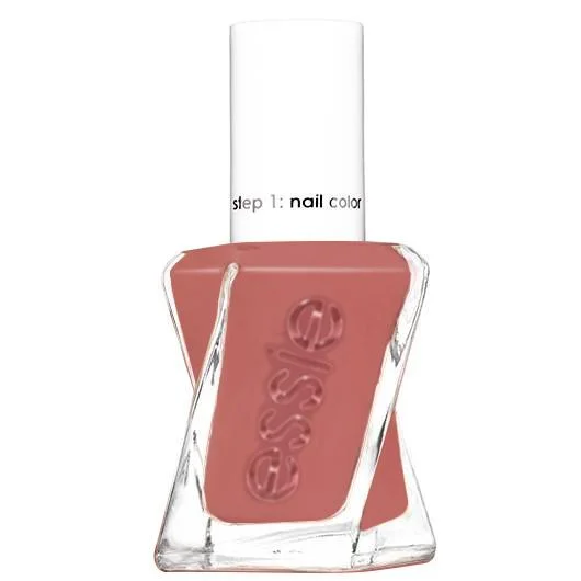 nail polish mixed media-Essie Gel Couture - Stitched & Sandy - #1177