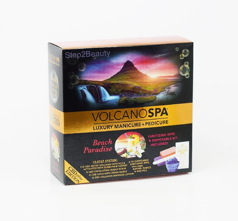 nail repair with nail repair growth coat-Lapalm Volcano Spa Pedicure 5-Step in A Box Kit - Beach Paradise