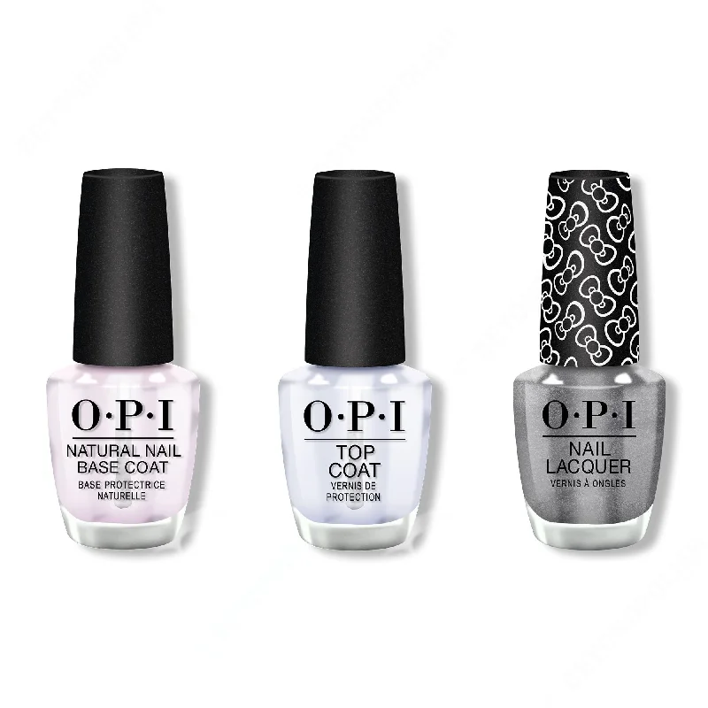 nail polish unicorn theme-OPI - Nail Lacquer Combo - Base, Top & Isn't She Iconic! 0.5 oz - #HRL11