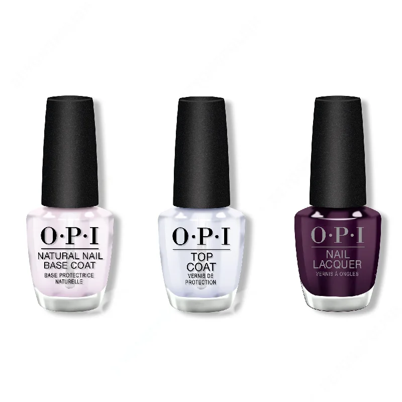 nail polish for men-OPI - Nail Lacquer Combo - Base, Top & O Suzi Mio 0.5 oz - #NLV35