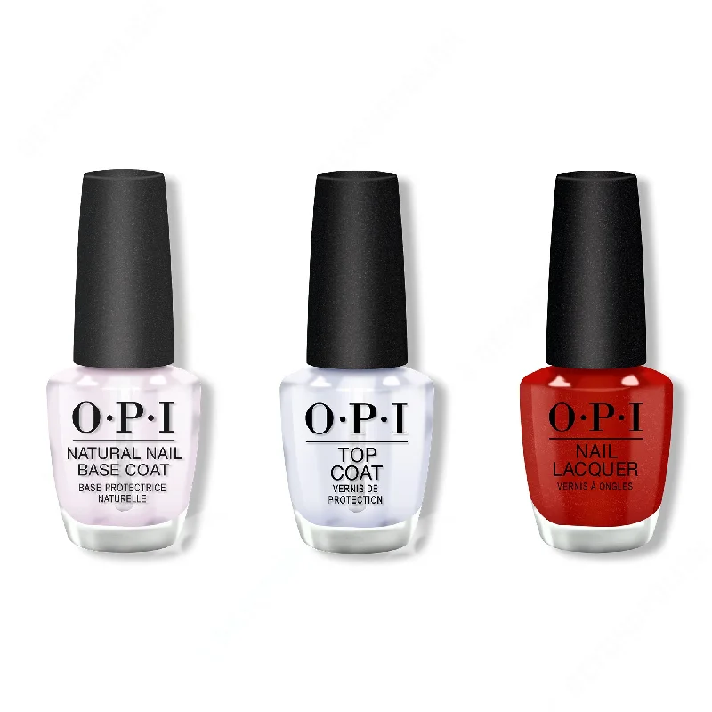 nail polish bold colors-OPI - Nail Lacquer Combo - Base, Top & Now Museum, Now You Dont 0.5 oz - #NLL21