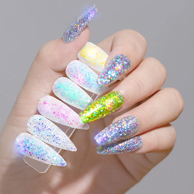 Nail art decoration sales-12 Nail Glitter Powder Crystal Diamond Effect for UV Gel Decor 1411