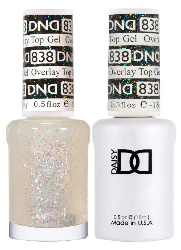 nail polish cloudy gray-DND 838 Overlay Top Gel Duo