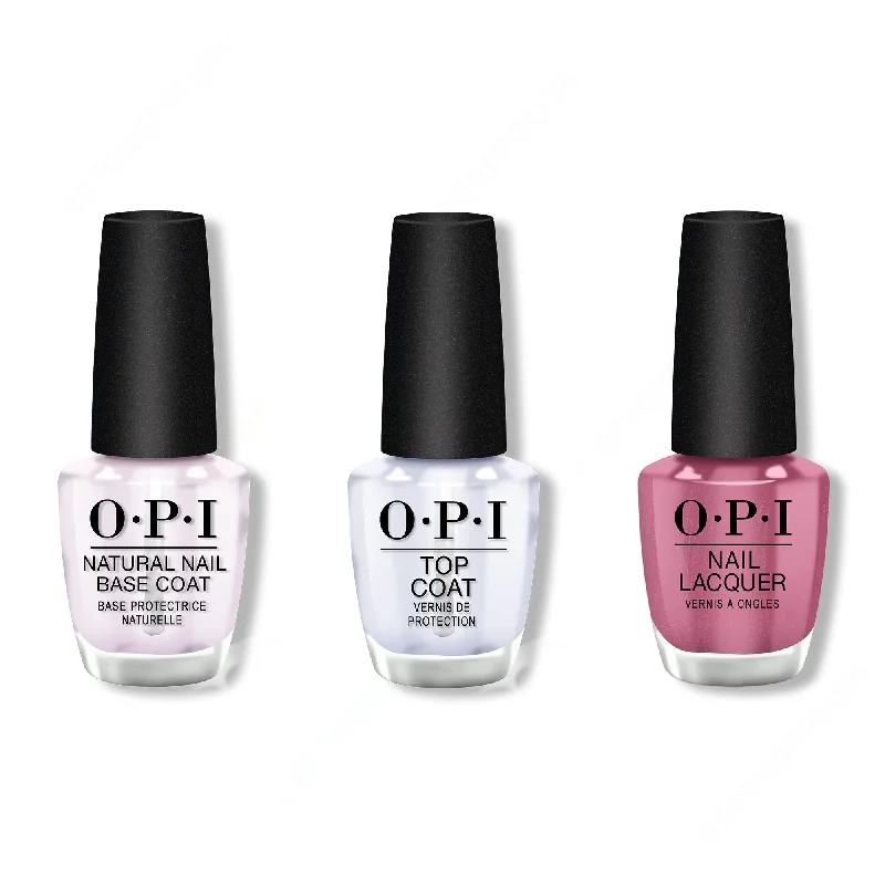 nail polish mountain shades-OPI - Nail Lacquer Combo - Base, Top & Just Lanai-ing Around 0.5 oz - #NLH72