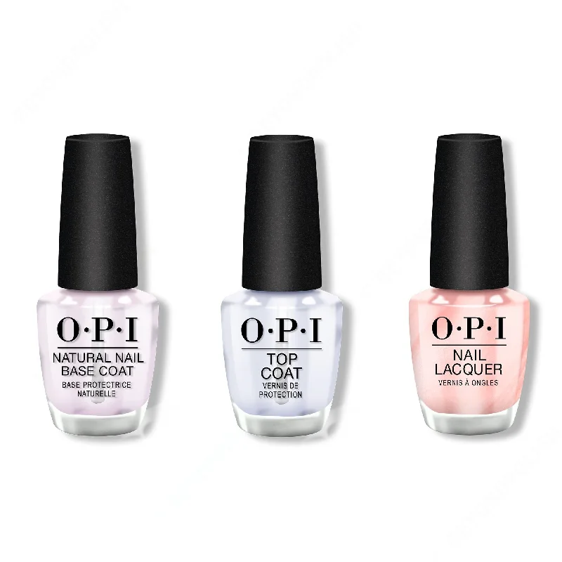 nail polish Christmas themes-OPI - Nail Lacquer Combo - Base, Top & Tutti Frutti Tonga 0.5 oz - #NLS48