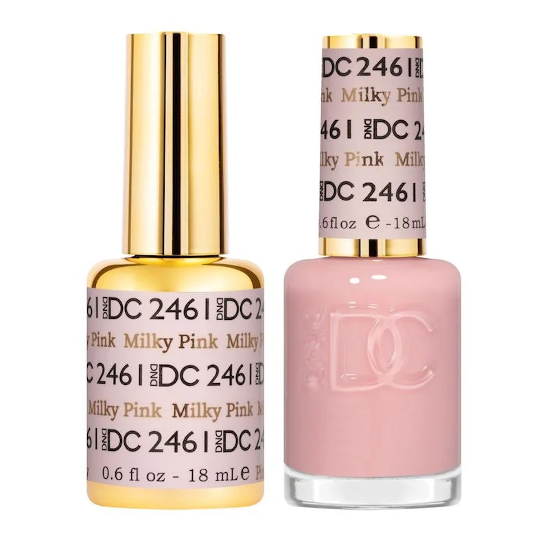 nail polish midnight black-DC GEL 2461 Milky Pink