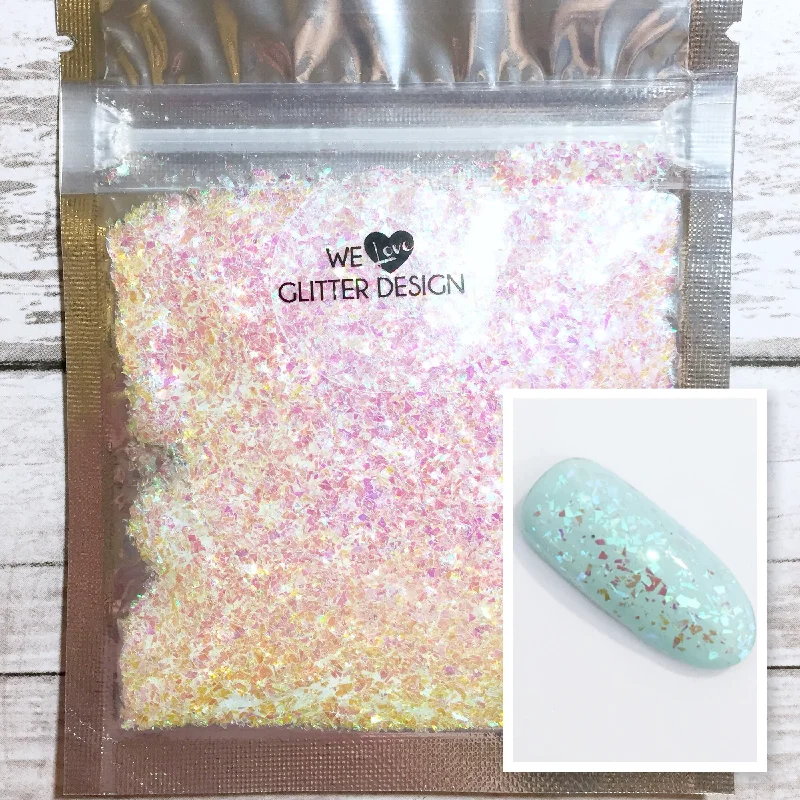 Nail art decoration metallic-[Powder Snow] Glitter | Iridescent