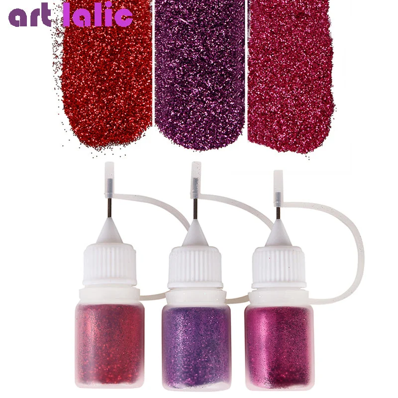 Nail art decoration shop-3 Bottle Diamond Nail Glitter Powder Sparkly Chrome Mirror Pigment 1410