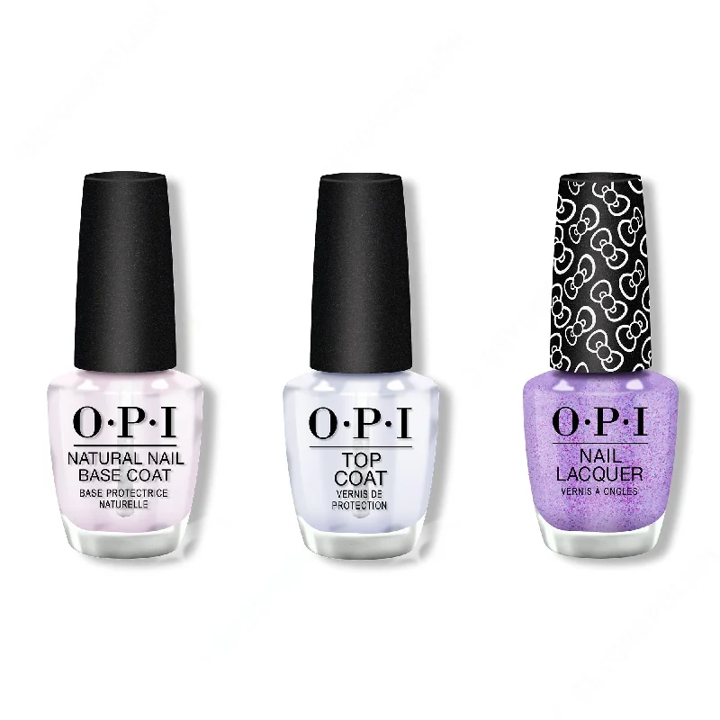 nail polish thermal-OPI - Nail Lacquer Combo - Base, Top & Pile On The Sprinkles 0.5 oz - #HRL06