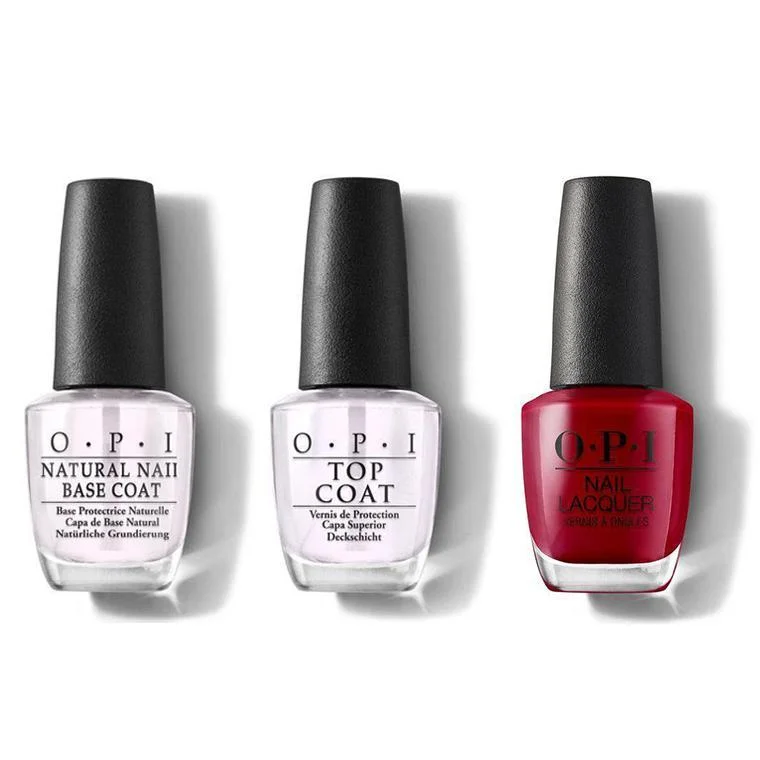 nail polish chevron pattern-OPI - Nail Lacquer Combo - Base, Top & Candied Kingdom 0.5 oz - #NLHRK10