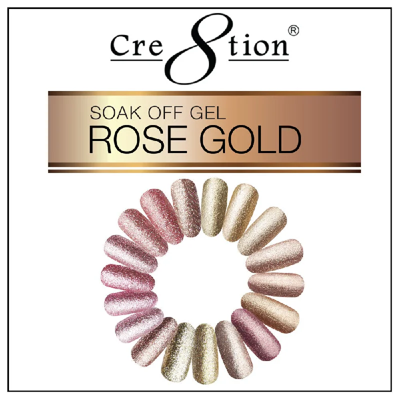 nail polish floral pink-Rose Gold Gel Cre8tion 18 colors