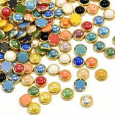 Nail rhinestone casual wear-Pearl Gold Ring Rhinestones