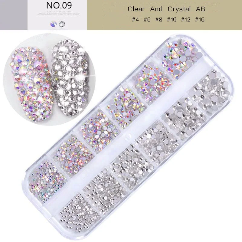 Nail rhinestone song lyrics-AB Crystal Nail Art Rhinestones Decoration