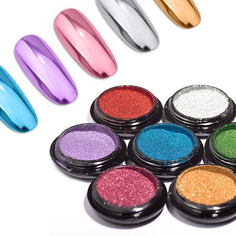 Nail art decoration heavy-duty-Nail Glitter Mirror Powder Metallic Nail Art Chrome Powder 1728