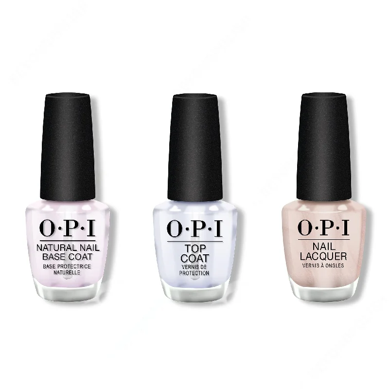 nail polish opaque finish-OPI - Nail Lacquer Combo - Base, Top & Cosmo-Not Tonight Honey! 0.5 oz - #NLR58