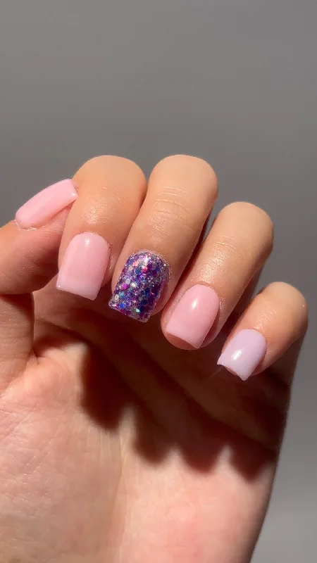 nail repair for ballet-Gentle Lilac Galaxy