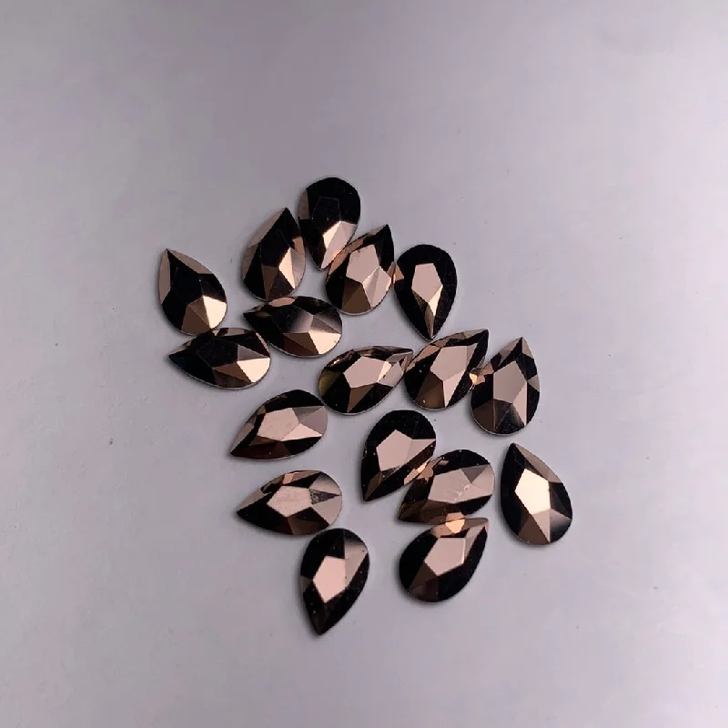 Nail rhinestone matte finish-2303 pear rosegold 8x5mm