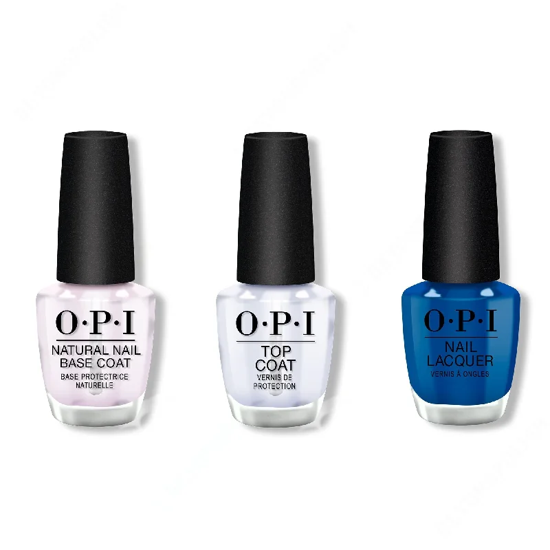 nail polish movie inspired-OPI - Nail Lacquer Combo - Base, Top & Mi Casa Es Blue Casa 0.5 oz - #NLM92