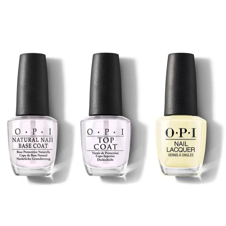 nail polish minimalist-OPI - Nail Lacquer Combo - Base, Top & Meet A Boy Cute As Can Be 0.5 oz - #NLG42