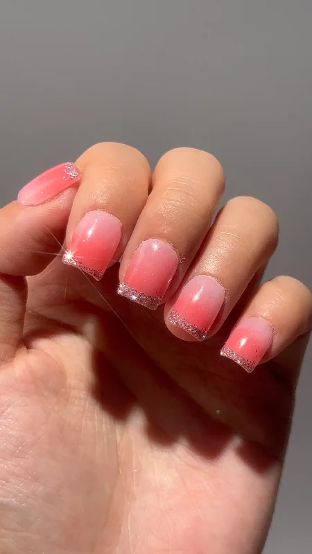 nail repair for weightlifting-Blush Prism French