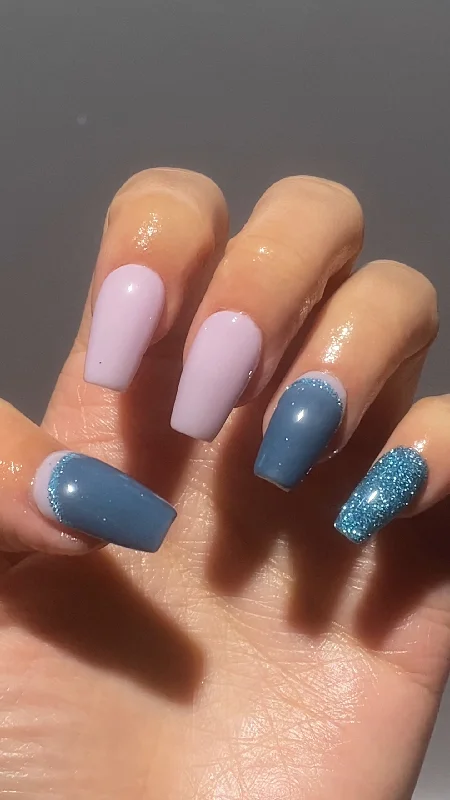 nail repair for summer-Serene Reverse French