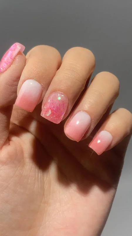 nail repair with nail repair sealant-Peony Radiance Ombre