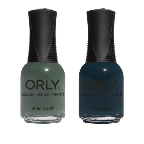 nail polish blink sparkle-Orly - Nail Lacquer Combo - Midnight Oasis & Sagebrush