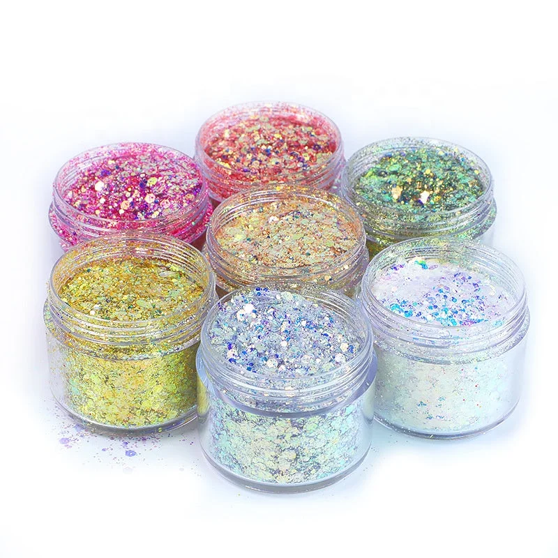 Nail art decoration basketball-Bulk Glitter Polyester Holographic Chunky Holographic Glitter Mix Nail Sequins