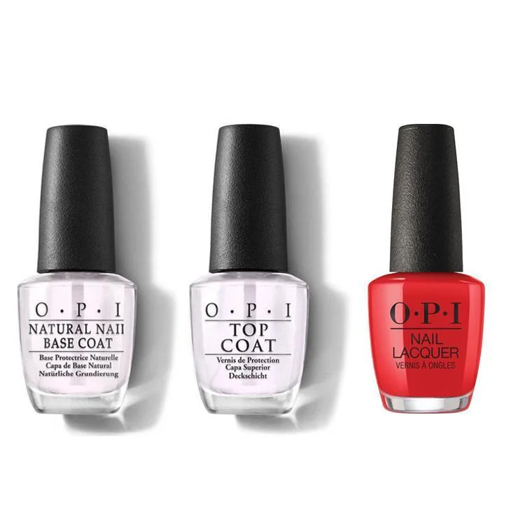 nail polish color charts-OPI - Nail Lacquer Combo - Base, Top & My Wish List is You 0.5 oz - #NLHRJ10