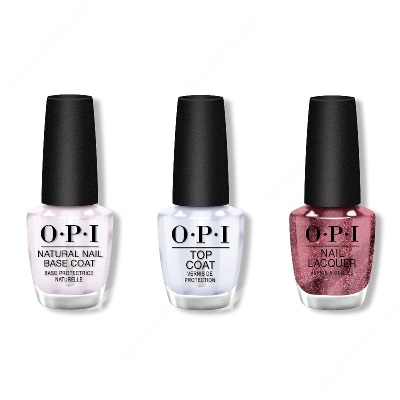 nail polish art deco-OPI - Nail Lacquer Combo - Base, Top & Meet Me on the Star Ferry 0.5 oz - #NLH49