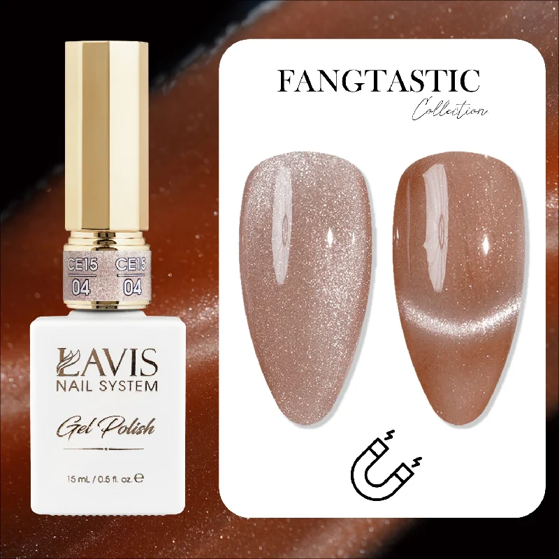 Nail art decoration natural-LAVIS Cat Eyes CE15 - 04 - Gel Polish 0.5 oz - Fangtastic Collection