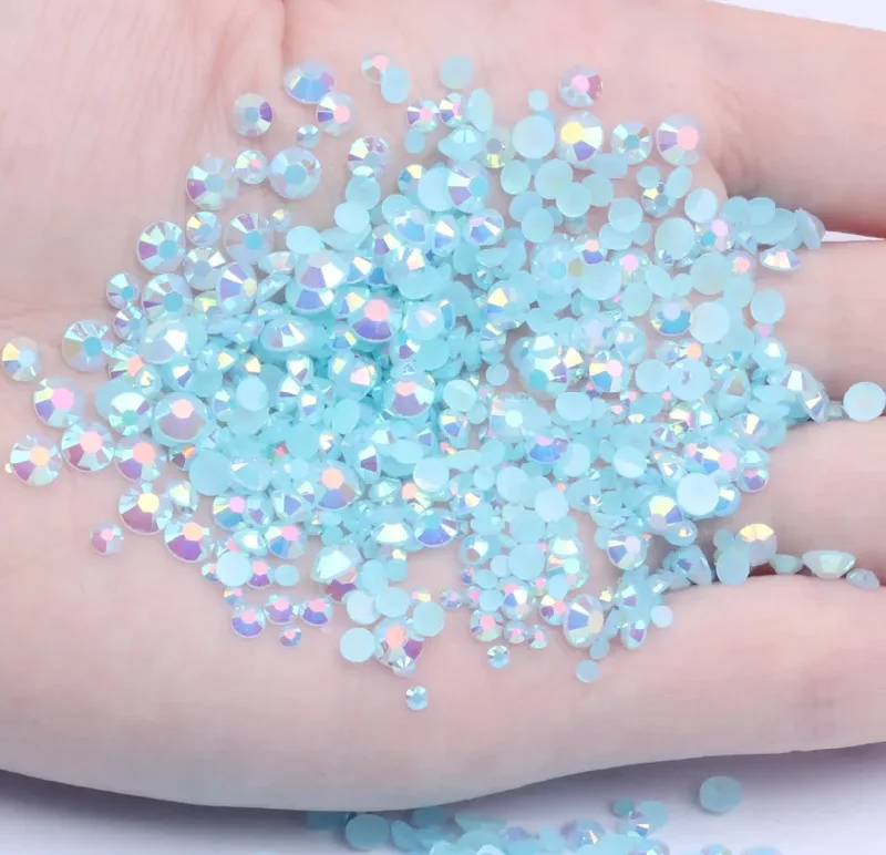 Nail rhinestone camera-ready-Baby Blue - AB Jelly Rhinestones