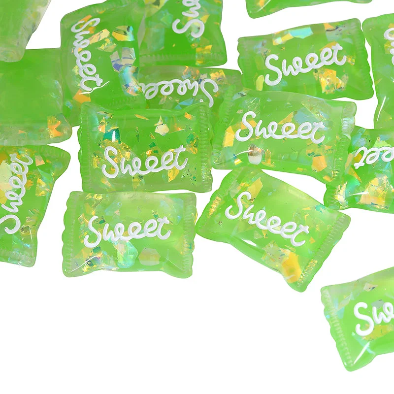 Green sequined candy