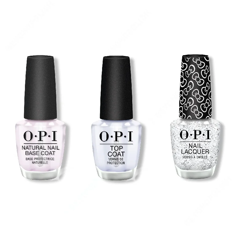 nail polish pure white-OPI - Nail Lacquer Combo - Base, Top & I Believe in Manicures 0.5 oz - #HRL01