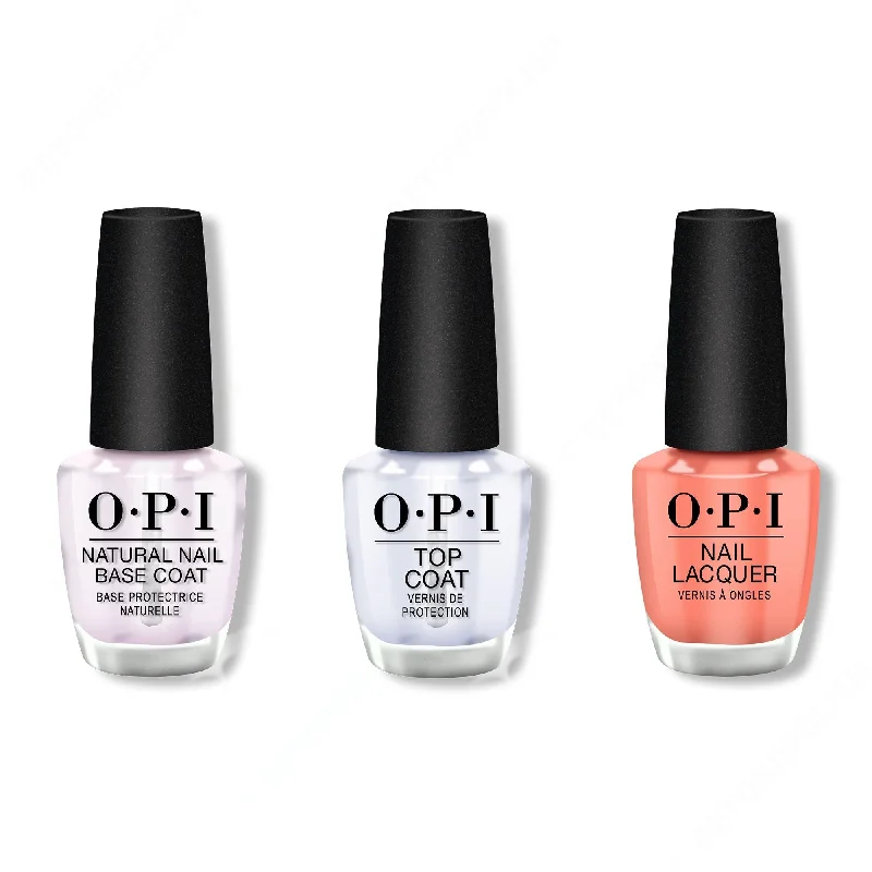 nail polish wedding manicure-OPI - Nail Lacquer Combo - Base, Top & Toucan Do It If You Try 0.5 oz - #NLA67