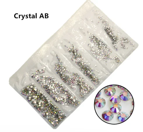 Nail rhinestone maintenance guide-AB Crystal Rhinestones Pack