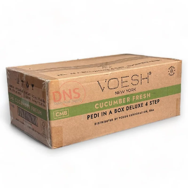 nail repair with nail repair scrub-VOESH Pedi In A Box Deluxe 4 Step | CUCUMBER FRESH (Box of 50 Sets)