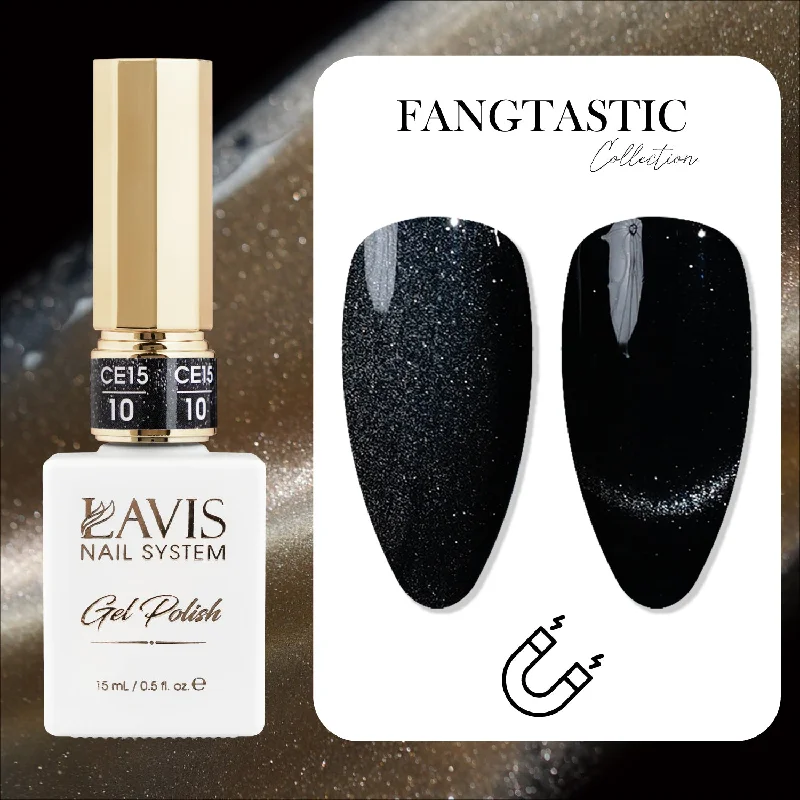 Nail art decoration chip-resistant-LAVIS Cat Eyes CE15 - 10 - Gel Polish 0.5 oz - Fangtastic Collection