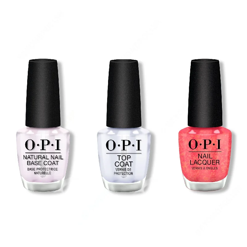 nail polish influencer picks-OPI - Nail Lacquer Combo - Base, Top & Mural Mural On The Wall 0.5 oz - #NLM87